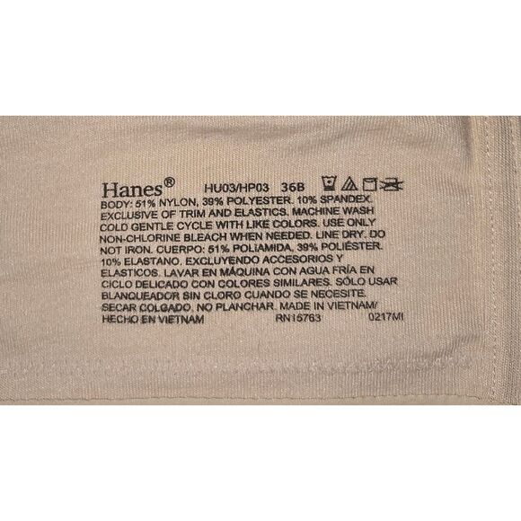 NEW Hanes 36B Tan Nude ComfortBlend T-Shirt Bra - Picture 3 of 3
